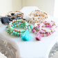 Beaded Bracelet Set Stackable Stretch Multi Layered Bangles