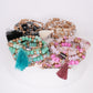 Beaded Bracelet Set Stackable Stretch Multi Layered Bangles