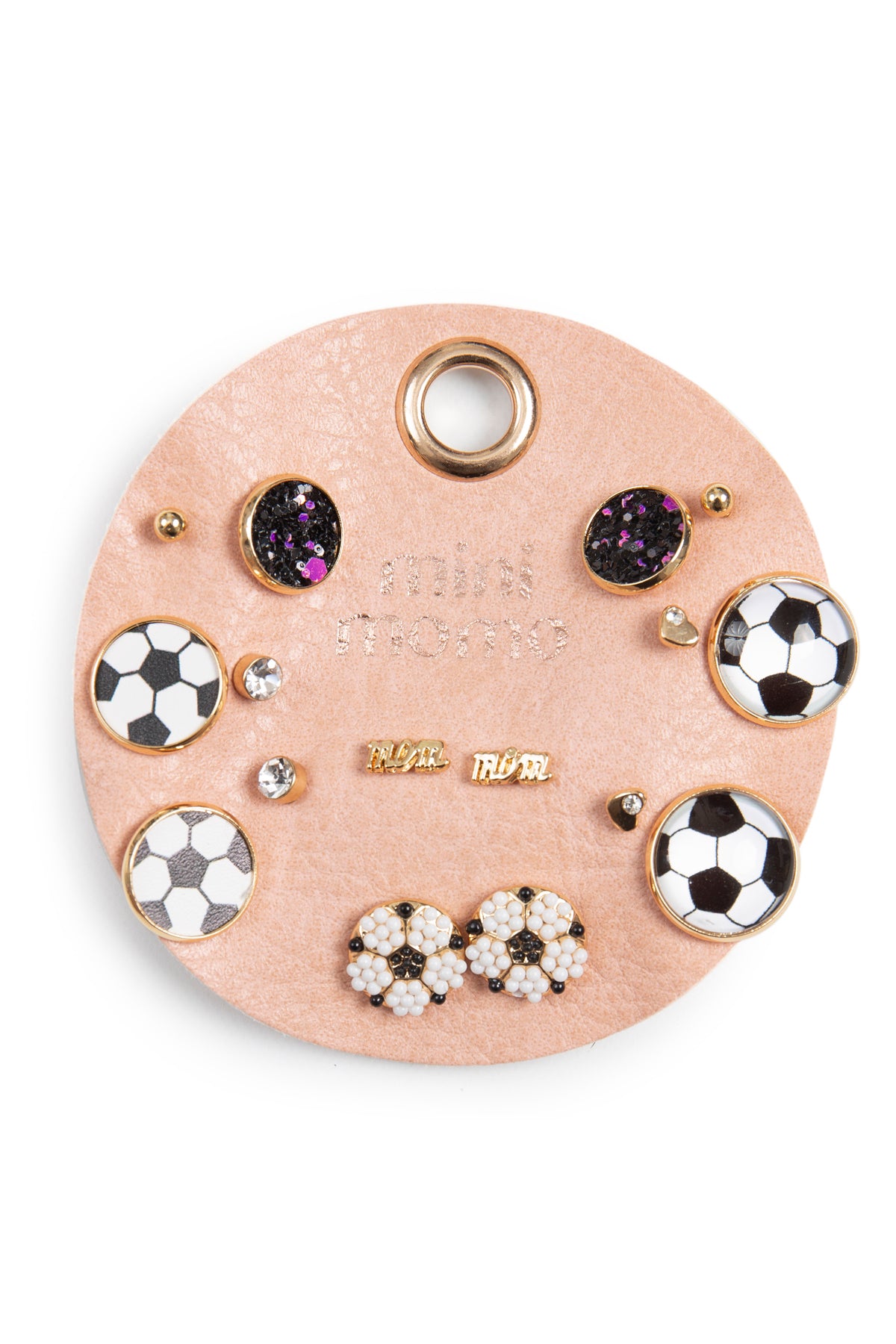 Sports Stud Earrings for Women - Soccer Assorted Set