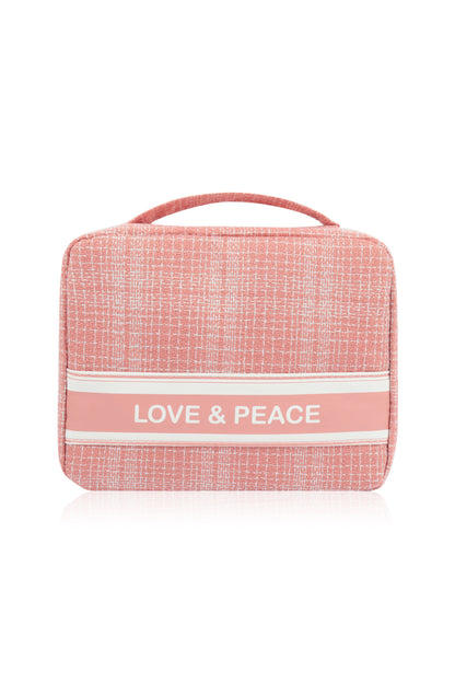 travel toiletry bag-makeup bag travel cosmetic bag-travel bag-travel essentials-travel size toiletries-weekender-Main-Pink