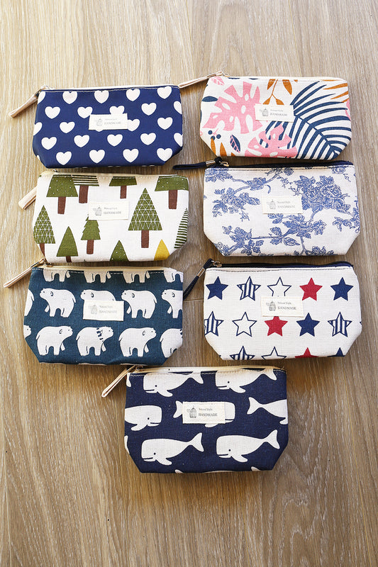 Small Makeup Bag Cute Print Cosmetic Toiletry Pouch