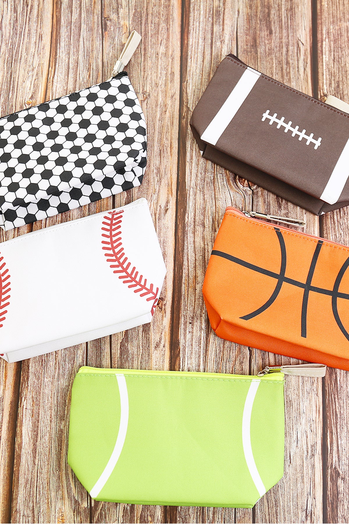 Sports Print Makeup Bag Travel Case Organizer Pouch - Tennis