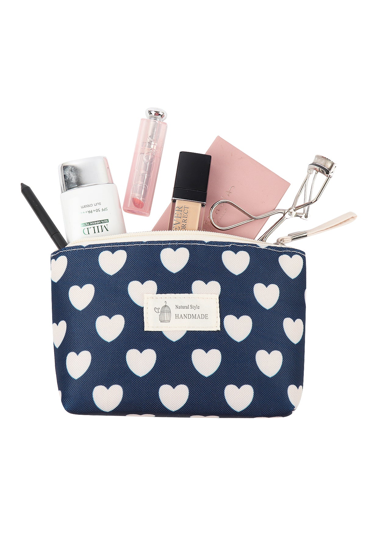 travel toiletry bag-makeup bag travel cosmetic bag-travel bag-travel essentials-travel size toiletries-weekender bag-Front-Blue