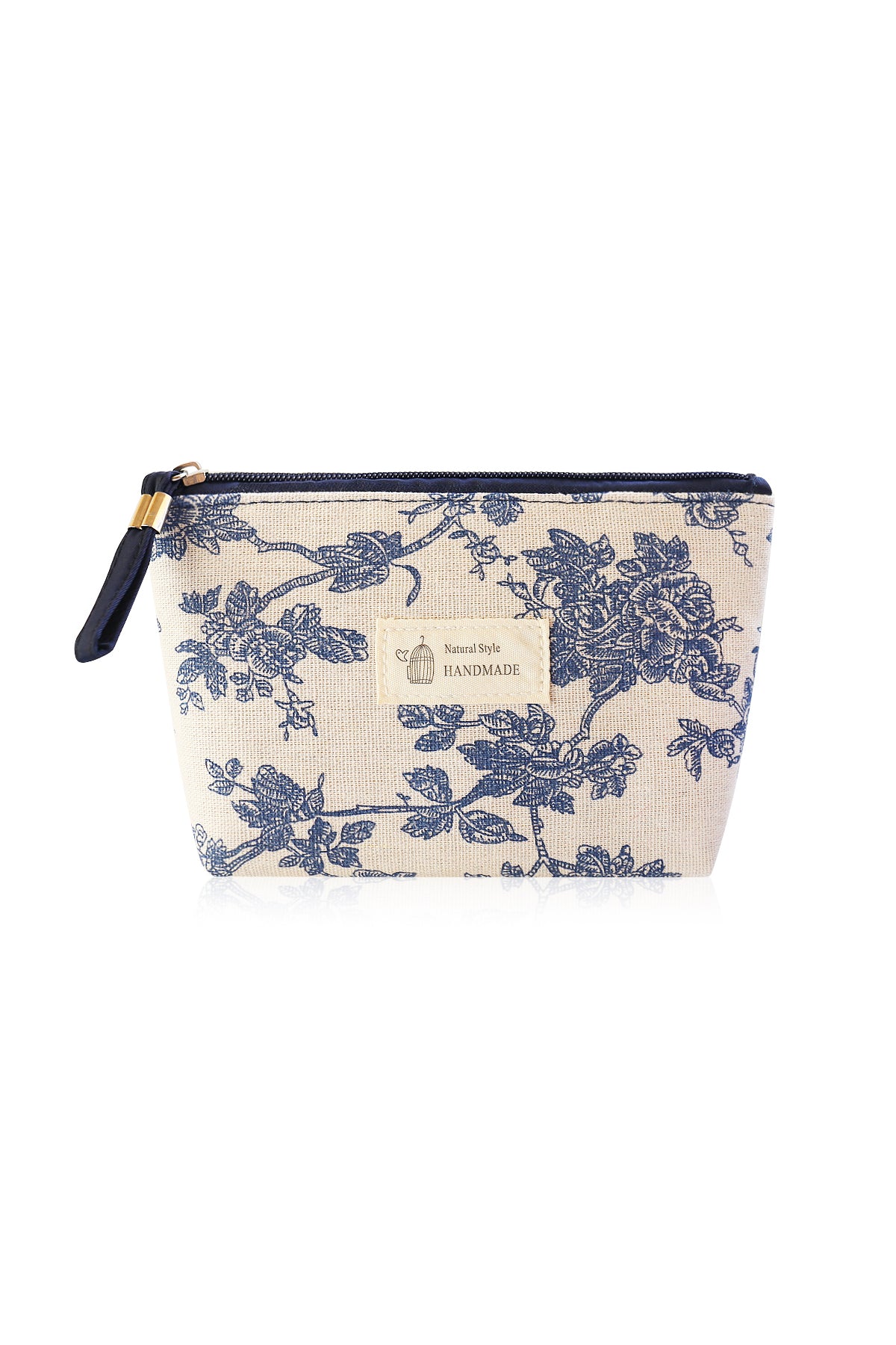 travel toiletry bag-makeup bag travel cosmetic bag-travel bag-travel essentials-travel size toiletries-Main-Blue Floral