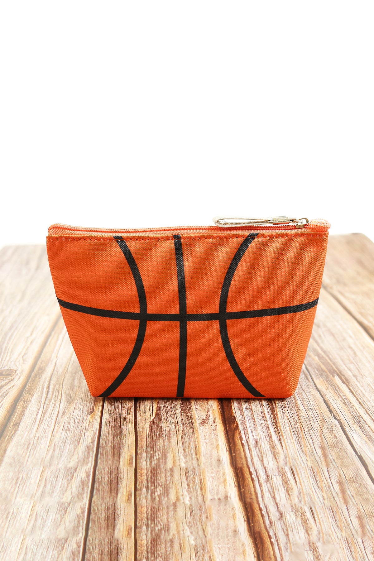 Sports Print Makeup Bag Travel Case Organizer Pouch - Basketball