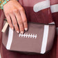 Sports Print Makeup Bag Travel Case Organizer Pouch - Football