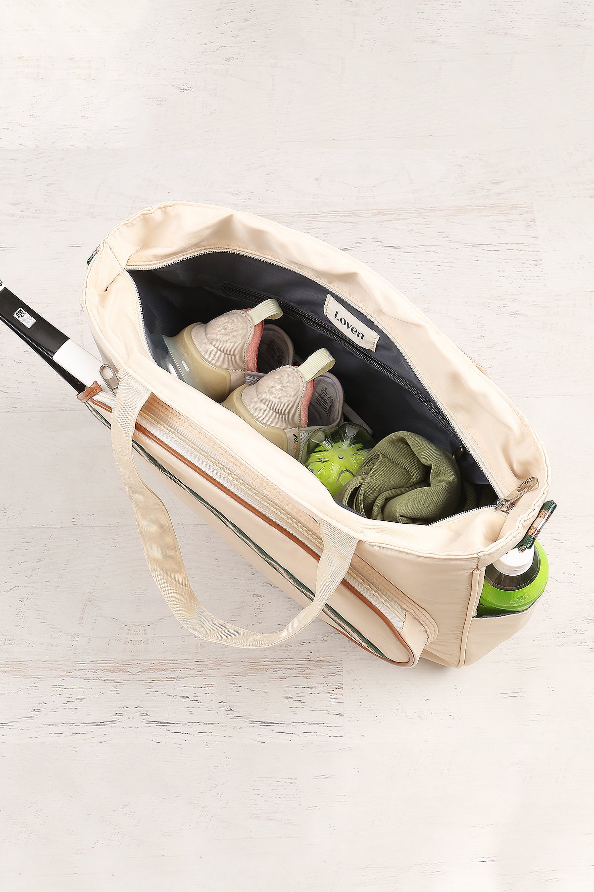 Mini Momo Tennis Bag Racket Tote Sports Racquet Bag - Tennis Bags for Women - Case Stripe Shoulder Strap - Top