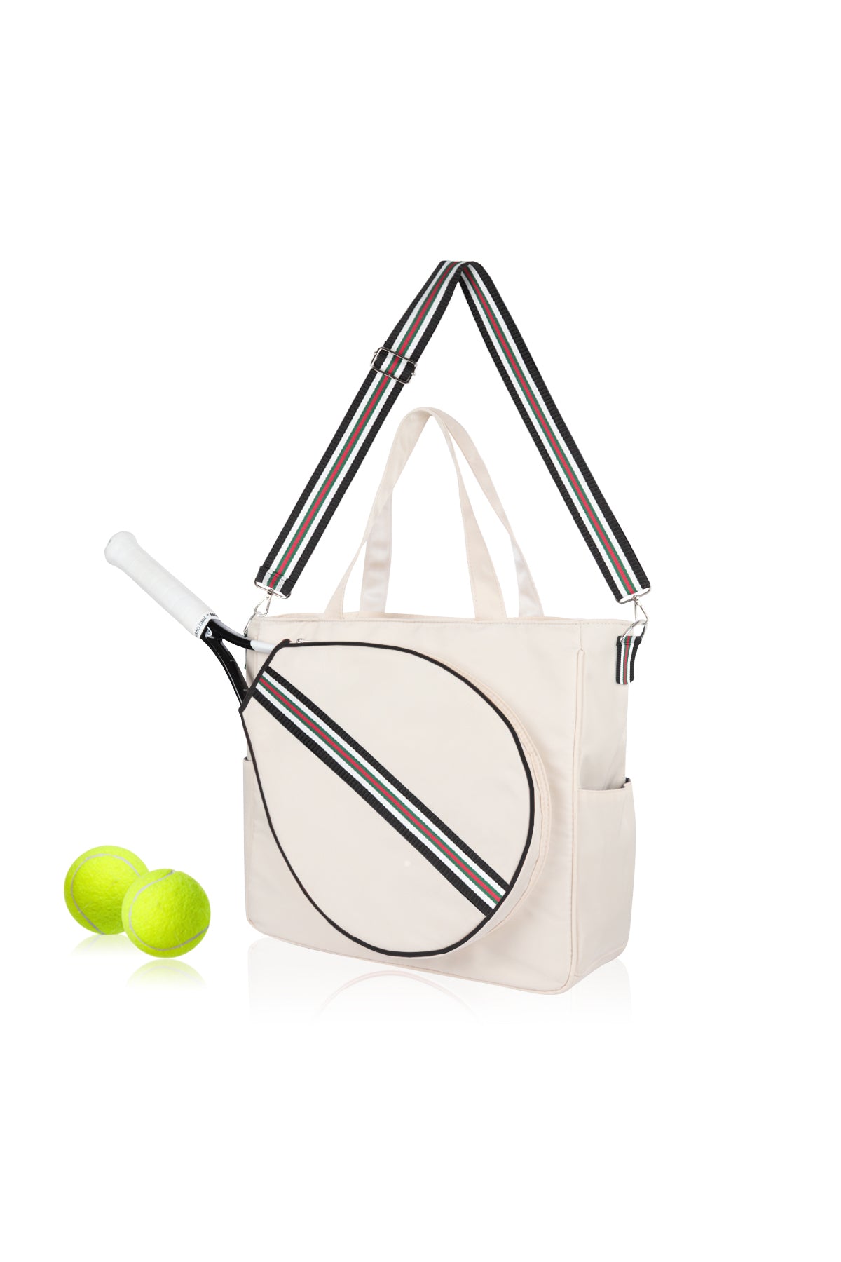 Mini Momo Tennis Bag Racket Tote Sports Racquet Bag - Tennis Bags for Women - Case Stripe Shoulder Strap - Main - Multicolor