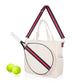 Mini Momo Tennis Bag Racket Tote Sports Racquet Bag - Tennis Bags for Women - Case Stripe Shoulder Strap - Main - Navy Red