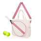 Mini Momo Tennis Bag Racket Tote Sports Racquet Bag - Tennis Bags for Women - Case Stripe Shoulder Strap - Main - Pink Multi