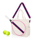 Mini Momo Tennis Bag Racket Tote Sports Racquet Bag - Tennis Bags for Women - Case Stripe Shoulder Strap - Main - Pink Navy