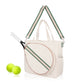 Mini Momo Tennis Bag Racket Tote Sports Racquet Bag - Tennis Bags for Women - Case Stripe Shoulder Strap - Main - Gold Green