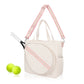 Mini Momo Tennis Bag Racket Tote Sports Racquet Bag - Tennis Bags for Women - Case Stripe Shoulder Strap - Main - Light Pink