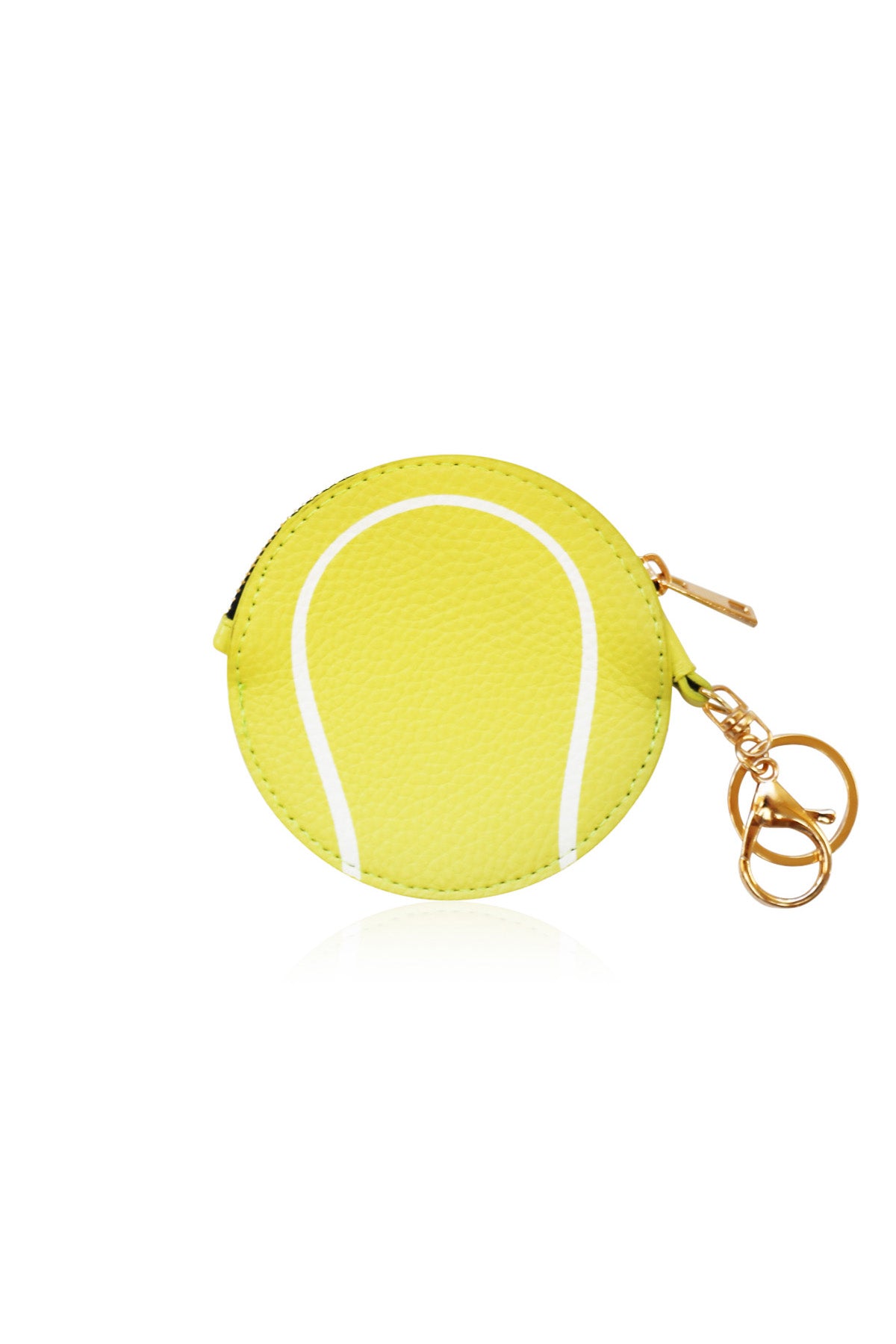 Tennis Ball Keychain Bag Charm - Mini Sports Coin Purse Zipper Pouch Cute Team Gift