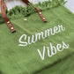 Mini Momo Beach Bag Straw Fringe Summer Shopper Travel Tote Large Weekend Handbag - Khaki Green 