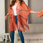 Basketball Game Day Shirt Kimono Cardigan - Open Shawl Blouse Cover Up for Sports Fan, Mom, Team Gift