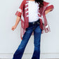 Football Game Day Shirt Kimono Cardigan - Open Shawl Blouse Cover Up for Sports Fan, Mom, Team Gift