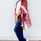 Football Game Day Shirt Kimono Cardigan - Open Shawl Blouse Cover Up for Sports Fan, Mom, Team Gift