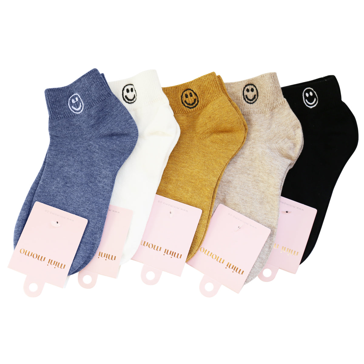 Cute Women's Socks Set - Embroidery Smile Heart Ankle Socks Novelty Gifts for Womens - Group