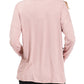 Mini Momo Women's Top Casual Shirt - Cute Tunic T-Shirt for Women Tiered Ruffle Shirring - Lifestyle - Back - Light Mauve