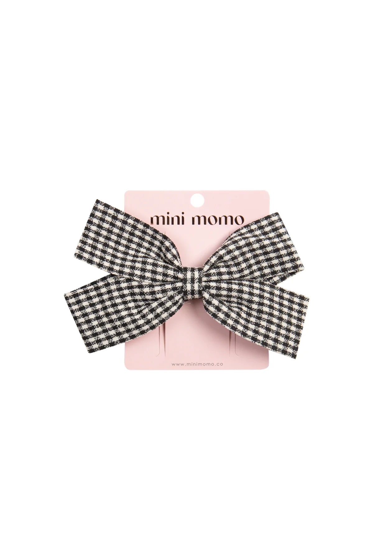 Hair Clip for Women and Girls - Cute Bow Girl's Hair Accessories Pin Ponytail Holder, Acrylic Resin - Main - Gingham Black