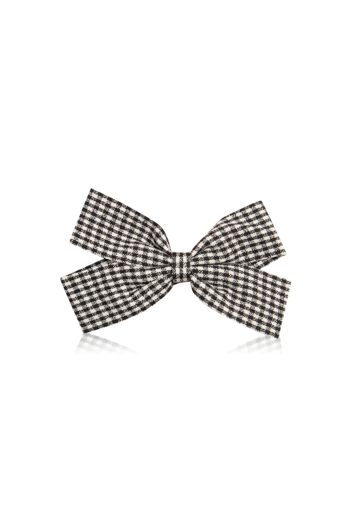 Hair Clip for Women and Girls - Cute Bow Girl's Hair Accessories Pin Ponytail Holder, Acrylic Resin - Gingham Black