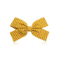 Hair Clip for Women and Girls - Cute Bow Girl's Hair Accessories Pin Ponytail Holder, Acrylic Resin - Gingham Mustard