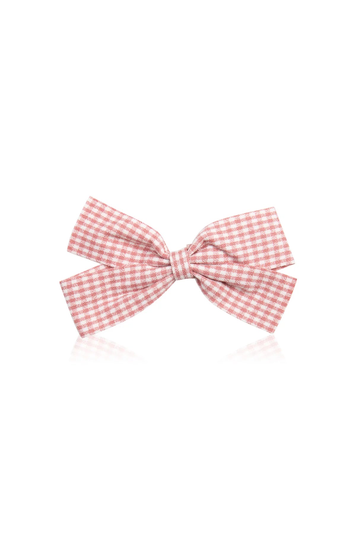 Hair Clip for Women and Girls - Cute Bow Girl's Hair Accessories Pin Ponytail Holder, Acrylic Resin - Gingham Pink