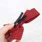 Cute Bow Hair Clip Pin for Women and Girls Accessories Ponytail Holder Bobby Acrylic Resin Hairpin Gift Fabric Gingham Red