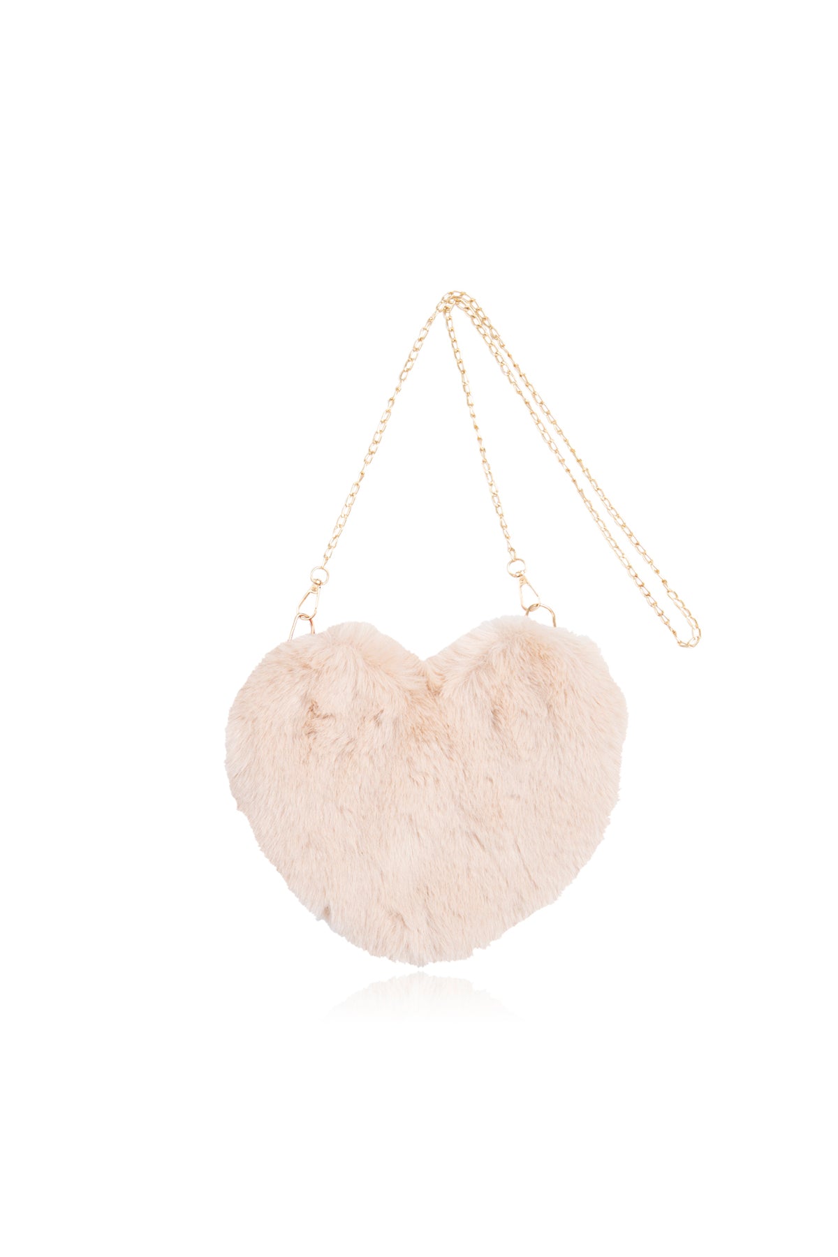 Mini Momo Heart Shape Handbag Cute Girls Purse - Fluffy Faux Fur Bag Women Crossbody, Valentines Day Bow Tie - Brown