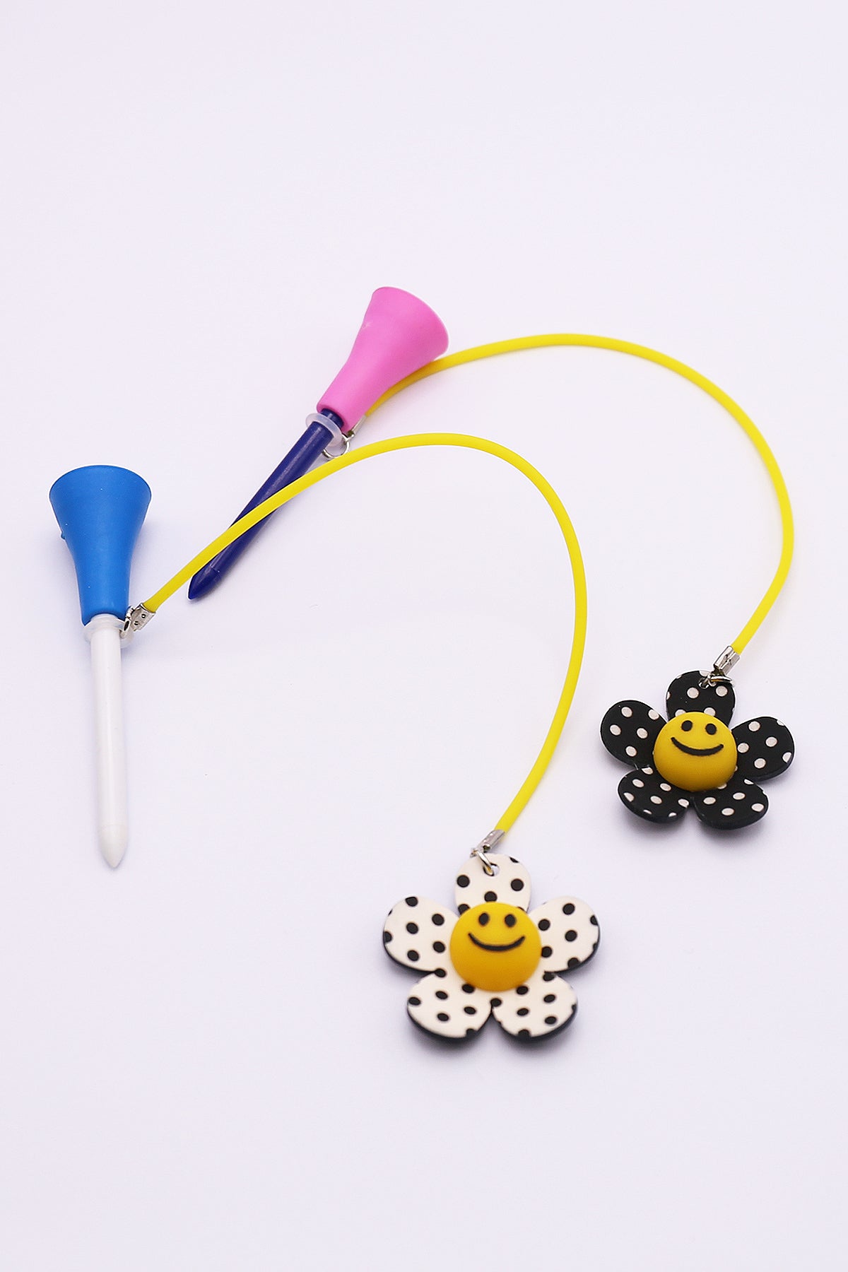 Golf Tees Hanger Accessories Mini Momo Golf Tees Hanger Accessories - Fun Novelty Golf Gifts for Golfer Flower Smile Cute Charm