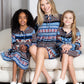 Mommy and Me Matching Dresses - Boho Long Sleeve Tiered Ruffle Hem Pocket Tunic Dress for Family Photoshoot - Lifestyle