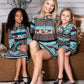 Mommy and Me Matching Dresses - Boho Long Sleeve Tiered Ruffle Hem Pocket Tunic Dress for Family Photoshoot - Lifestyle