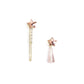 Star Asymmetrical Earrings Dangle Earrings - Cute Girls Birthday Jewelry Women's Gift - Main - Pink