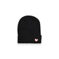 Mini Momo Mommy and Me Hat Matching Beanie - Knit Winter Beanie Sweater Warm Hats for Women and Kids - Main - Heart Black