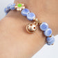 Mini Momo Mommy and Me Bracelets - Matching Bracelet Set for Mother Daughter Gift Jewelry - Front - Smile Light Blue