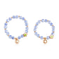 Mini Momo Mommy and Me Bracelets - Matching Bracelet Set for Mother Daughter Gift Jewelry - Main - Smile Light Blue