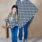 Mini Momo Blanket Shawl Wrap Mommy and Me Matching Cape - Blanket Poncho Buffalo Plaid Warm Cardigan - Lifestyle