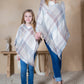 Mini Momo Blanket Shawl Wrap Mommy and Me Matching Cape - Winter Poncho Buffalo Plaid Warm Cardigan - Lifestyle