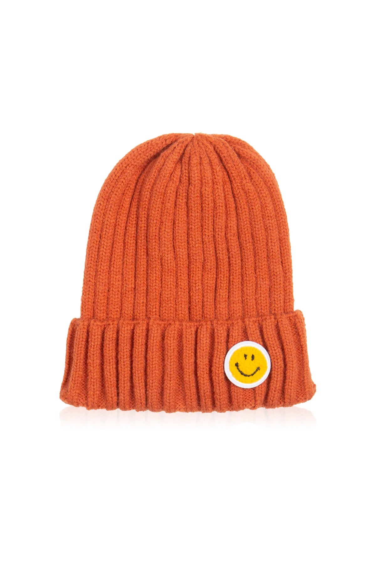 Mini Momo Mommy and Me Hat Matching Beanie - Knit Winter Beanie Sweater Warm Hats for Women and Kids - Main - Smile Orange