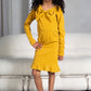 Mommy and Me Dresses - Family Matching Outfits Soft Jersey Pocket Wrap Dress - Lifestyle - Front -  Mustard